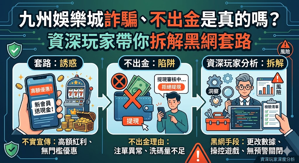 九州娛樂城詐騙、不出金是真的嗎?資深玩家帶你拆解黑網套路